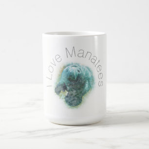 I Liebe Manatees Kaffee Tasse