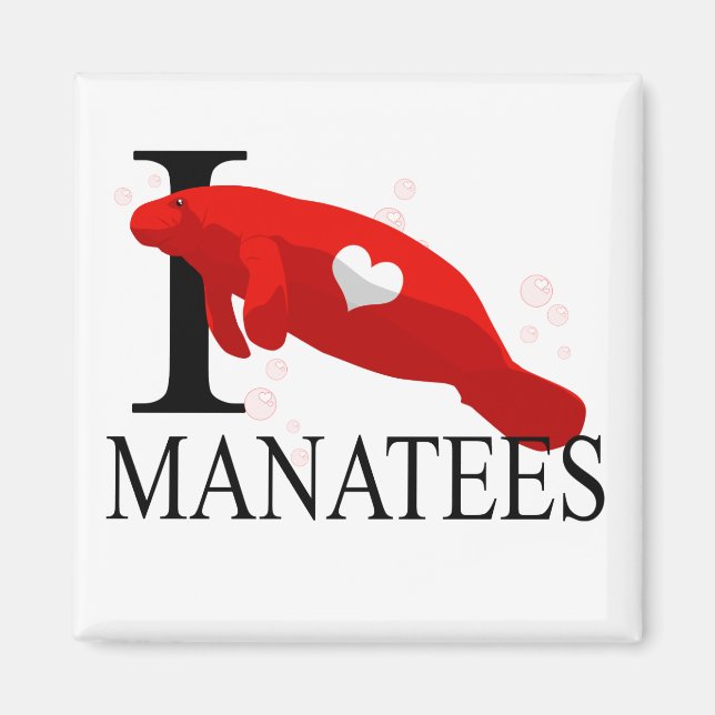 I Liebe Manatees Magnete (Vorne)