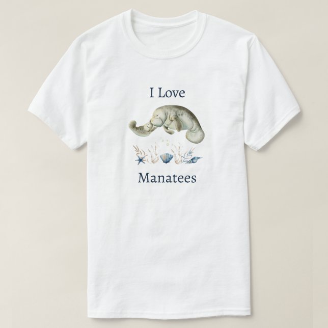 I Liebe Manatees T - Shirt (Design vorne)