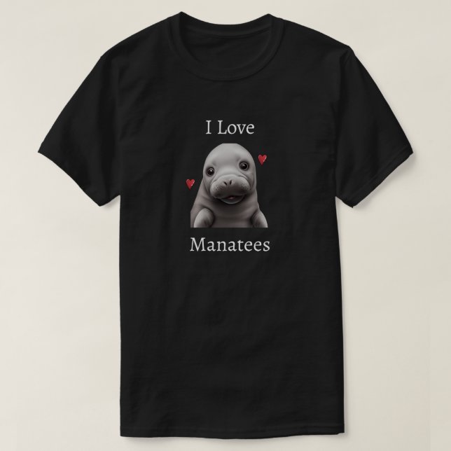 I Liebe Manatees T - Shirt (Design vorne)