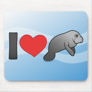 I Liebe-Manatis Mousepad