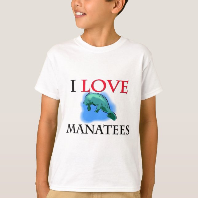 I Liebe-Manatis T-Shirt (Vorderseite)