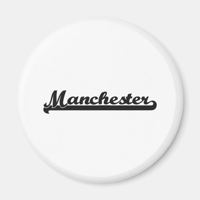 I Liebe Manchester New Hampshire Classic Design Magnet (Vorne)