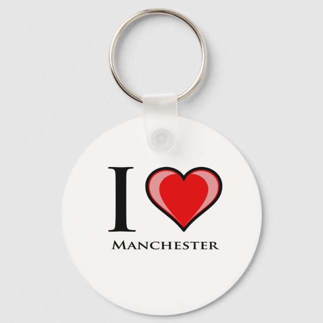 I Liebe Manchester Schlüsselanhänger (Vorderseite)