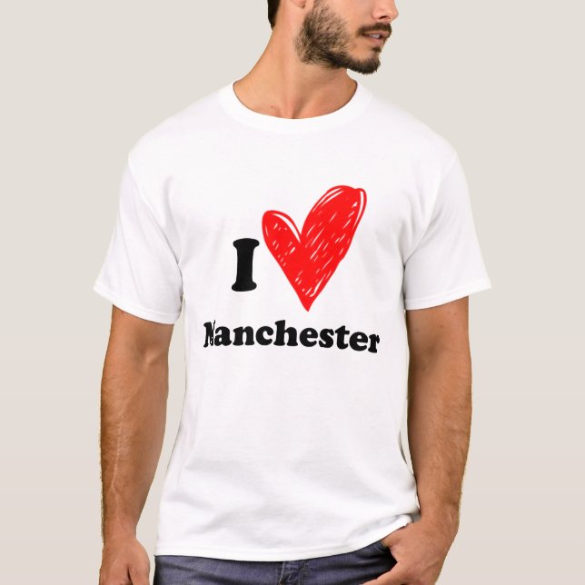 I Liebe Manchester T-Shirt (Vorderseite)