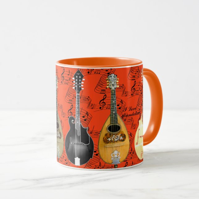 I LIEBE MANDOLINS TASSE (VorderseiteRechts)