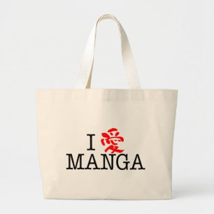 I Liebe Manga Jumbo Stoffbeutel