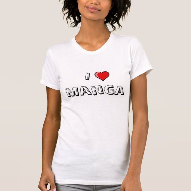 I Liebe Manga T-Shirt (Vorderseite)