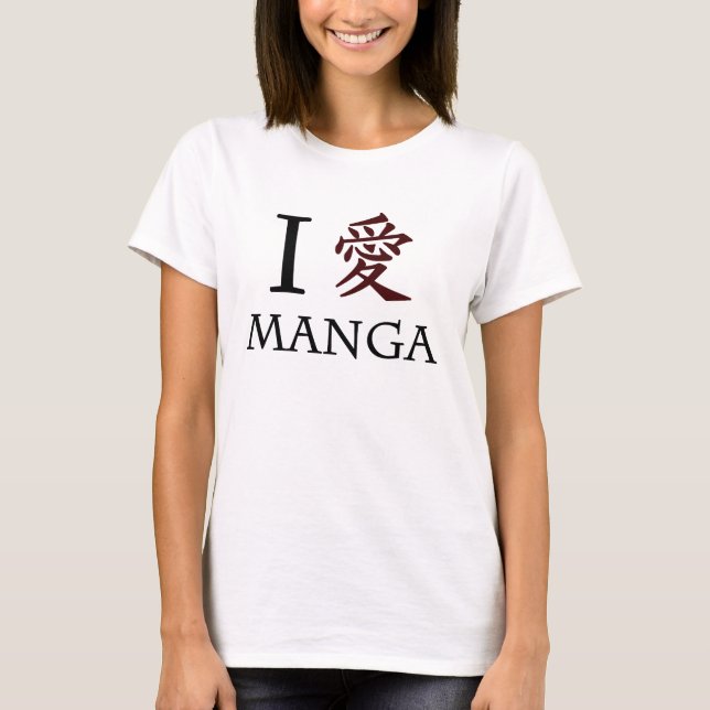 I Liebe Manga T-Shirt (Vorderseite)