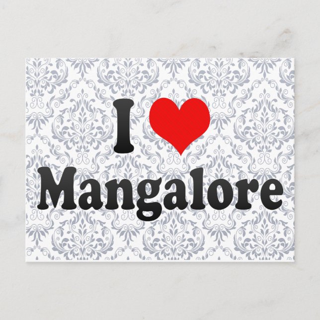 I Liebe Mangalore, Indien Postkarte (Vorderseite)