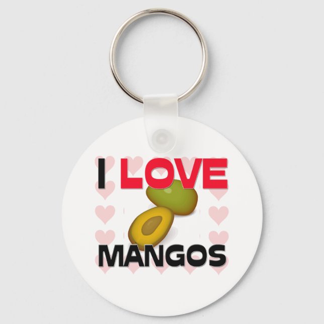 I Liebe Mangos Schlüsselanhänger (Vorderseite)