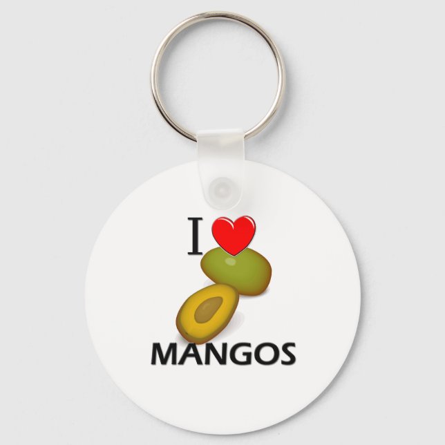 I Liebe Mangos Schlüsselanhänger (Vorderseite)