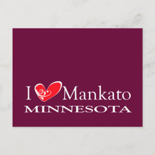 I Liebe Mankato Minnesota Postkarte