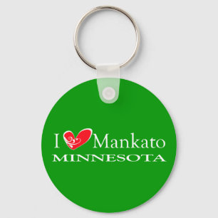 I Liebe Mankato Minnesota Schlüsselanhänger