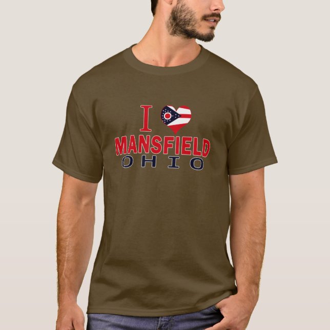 I Liebe Mansfield, Ohio T-Shirt (Vorderseite)