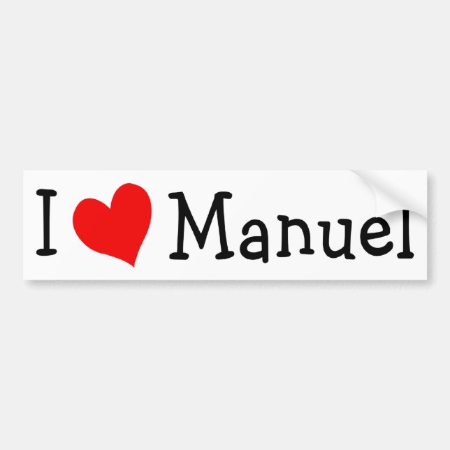 I Liebe Manuel Autoaufkleber (Vorne)