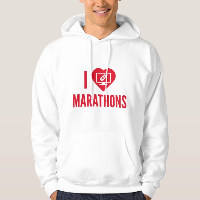 I Liebe Marathons Hoodie (Vorderseite)
