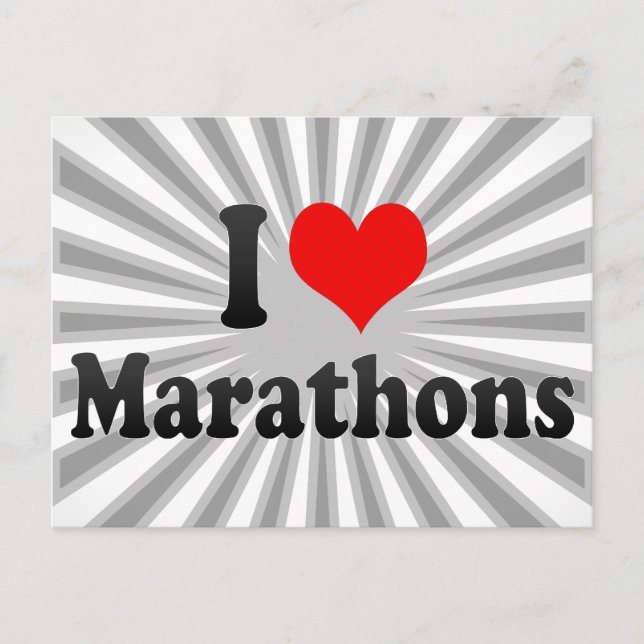 I Liebe Marathons Postkarte (Vorderseite)