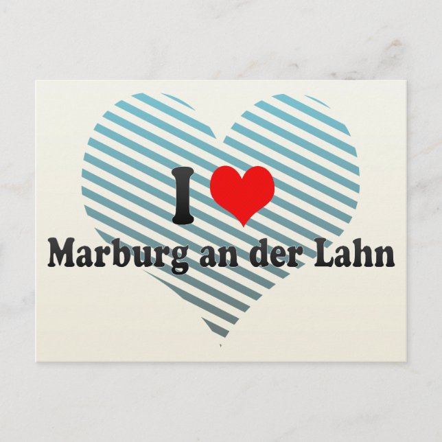 I Liebe Marburg an der Lahn, Deutschland Postkarte (Vorderseite)