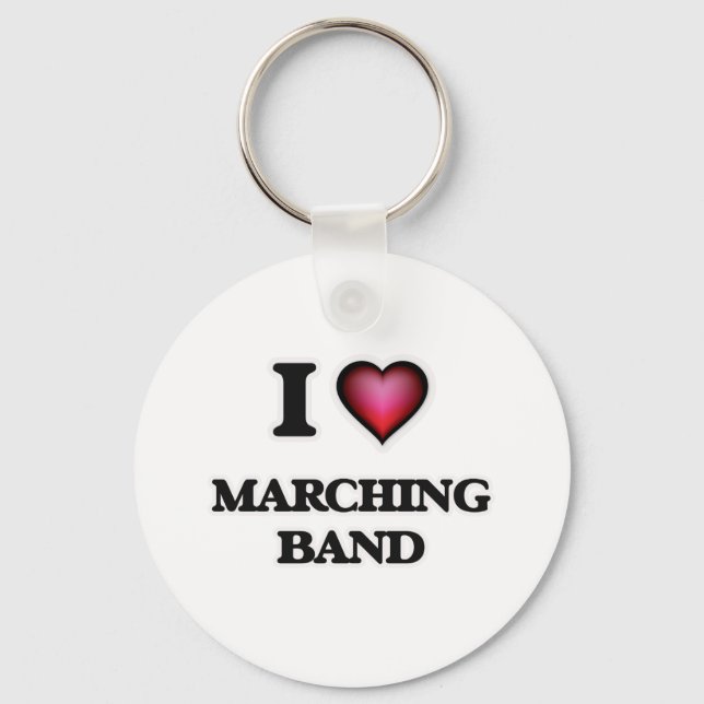 I Liebe Marching Band Schlüsselanhänger (Vorderseite)