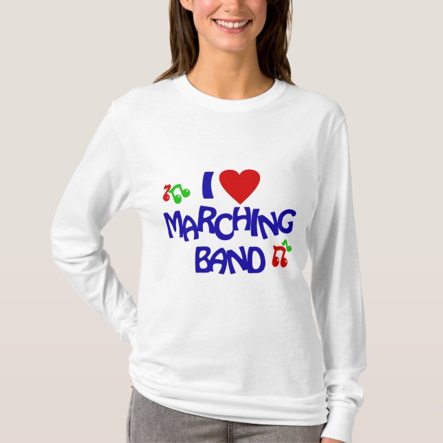 I Liebe Marching Band T-Shirt (Vorderseite)