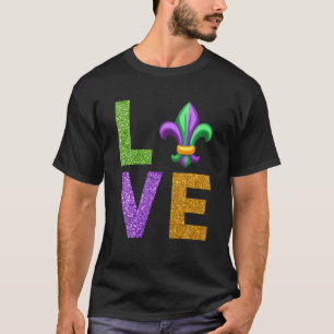 I Liebe Mardi Gras Carnival Fleur Niedlich De Lis T-Shirt