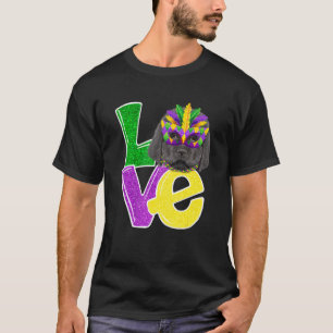 I Liebe Mardi Gras Costume Neufundland Hund Welpe T-Shirt