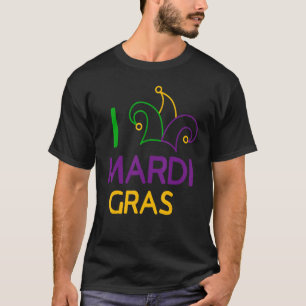 I Liebe Mardi Gras Fasching Cajun Festival Teil T-Shirt