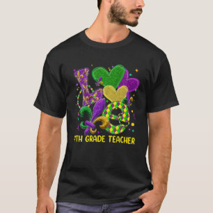 I Liebe Mardi Gras Karneval Grafische 4te Grade Te T-Shirt