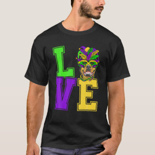 I Liebe Mardi Gras Kostüm Funny Rottweiler Dog Par T-Shirt