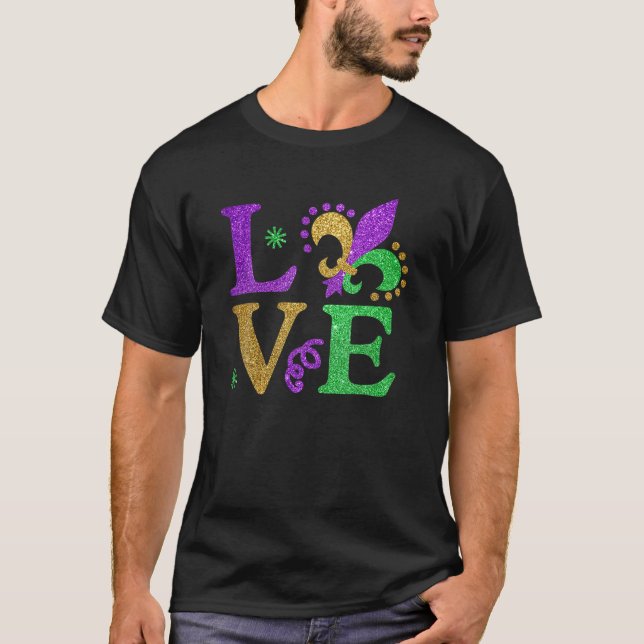 I Liebe Mardi Gras Mardi Gras T-Shirt für Frauen,  (Vorderseite)