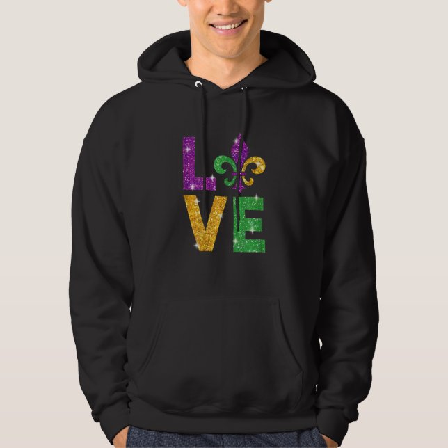 I Liebe Mardi Gras Mardi Gras T-Shirt für Frauen K Hoodie (Vorderseite)