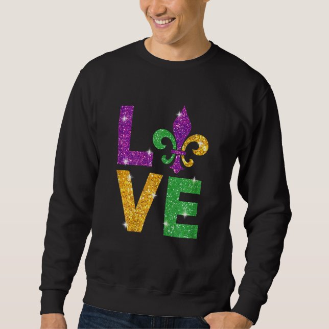 I Liebe Mardi Gras Mardi Gras T-Shirt für Frauen K Sweatshirt (Vorderseite)