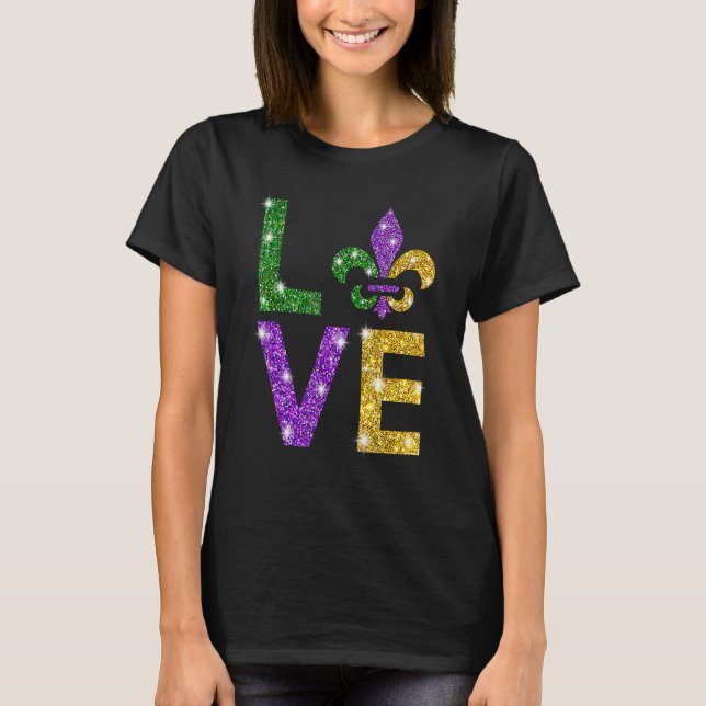 I Liebe Mardi Gras T Shirt Mardi Gras Shirt für Gi (Vorderseite)
