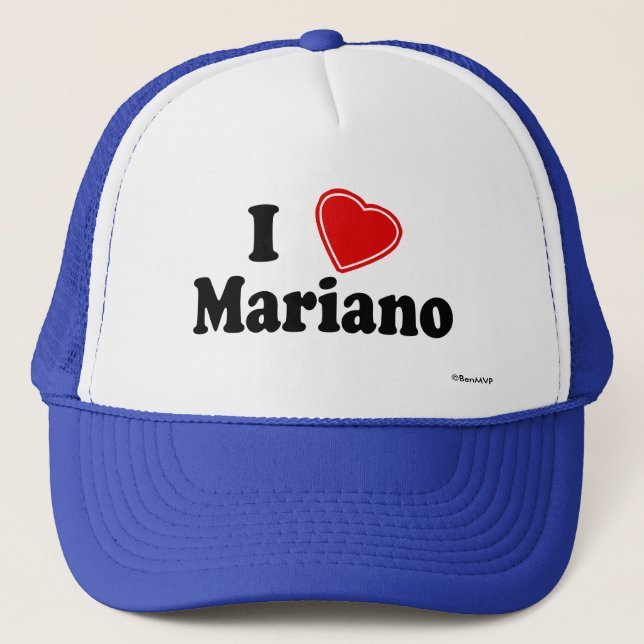 I Liebe Mariano Truckerkappe (Vorderseite)