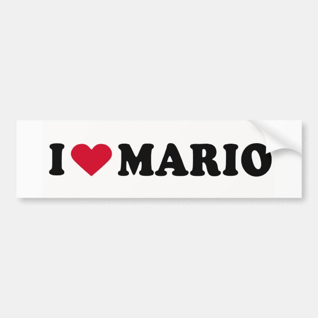 I LIEBE MARIO AUTOAUFKLEBER (Vorne)
