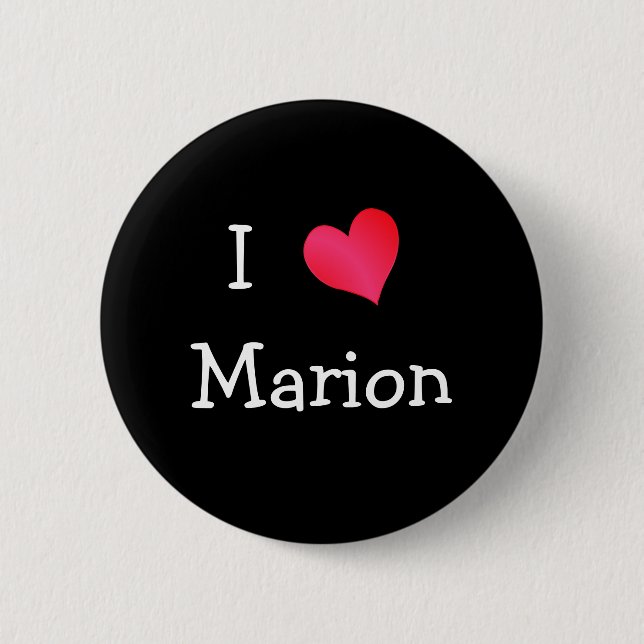 I Liebe Marion Button (Vorderseite)