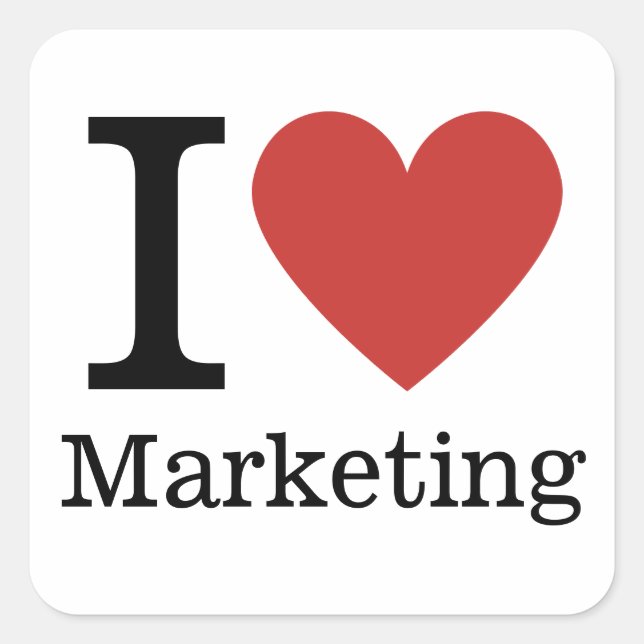 I ❤️ Liebe Marketing - Marketing Dept. - STICKER (Vorderseite)
