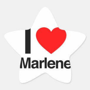 i Liebe marlene Stern-Aufkleber