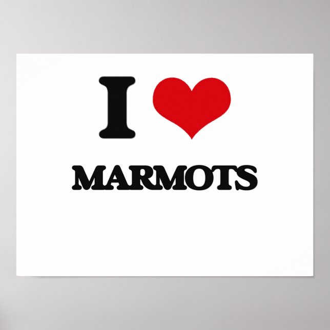 I Liebe Marmots Poster (Vorne)