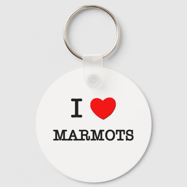 I LIEBE MARMOTS SCHLÜSSELANHÄNGER (Vorderseite)