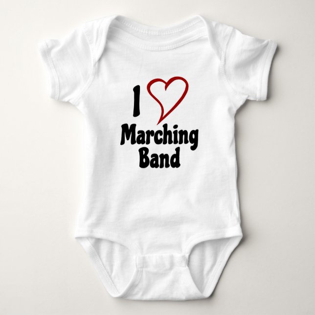 I Liebe Marschband Baby Strampler (Vorderseite)
