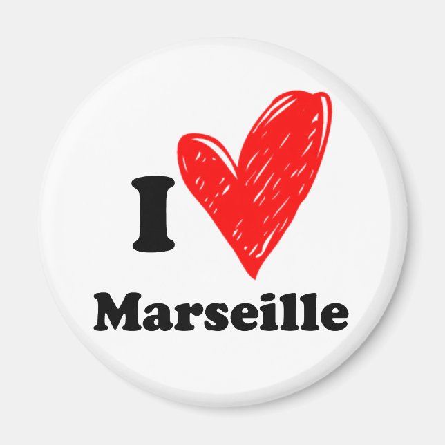 I Liebe Marseille Magnet (Vorne)