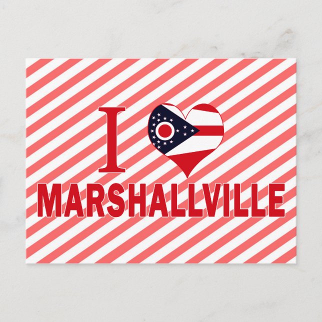 I Liebe Marshallville, Ohio Postkarte (Vorderseite)