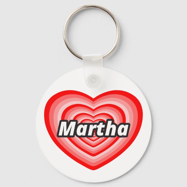 I Liebe Martha Schlüsselanhänger (Vorderseite)