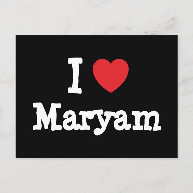 I Liebe Maryam T - Shirt Postkarte (Vorderseite)