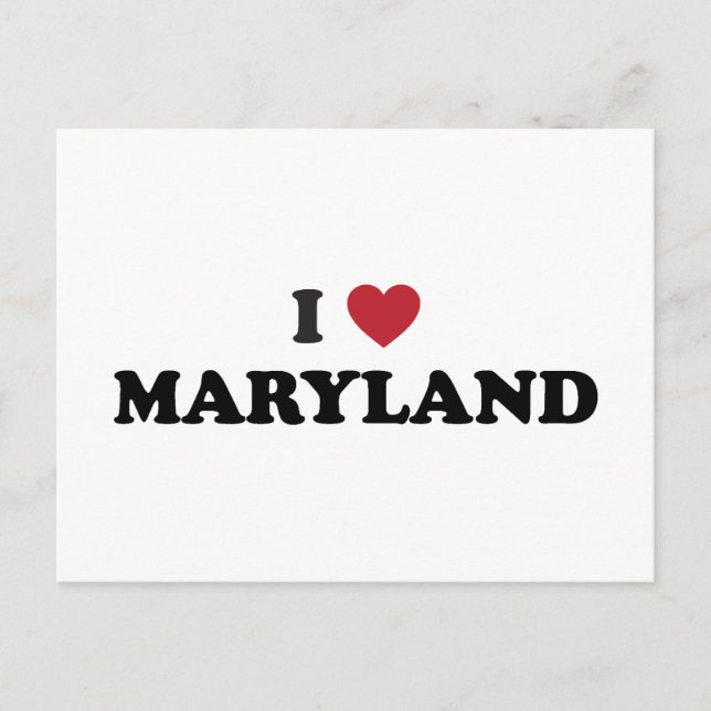 I Liebe Maryland Postkarte (Vorderseite)