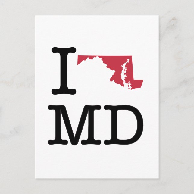 I Liebe Maryland Postkarte (Vorderseite)