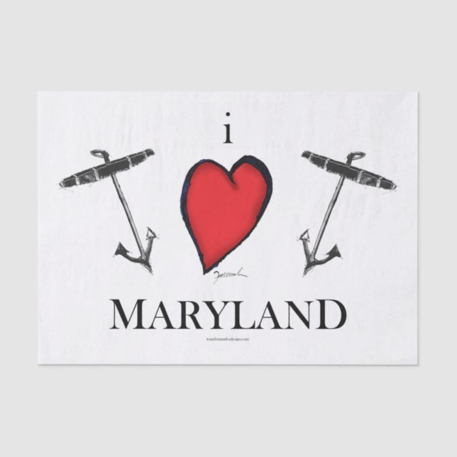 I Liebe Maryland Seidenpapier (Vorderseite)