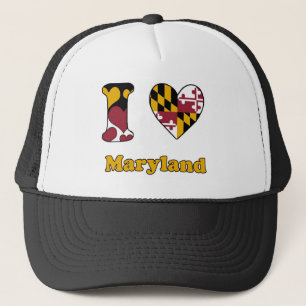 I Liebe Maryland Truckerkappe